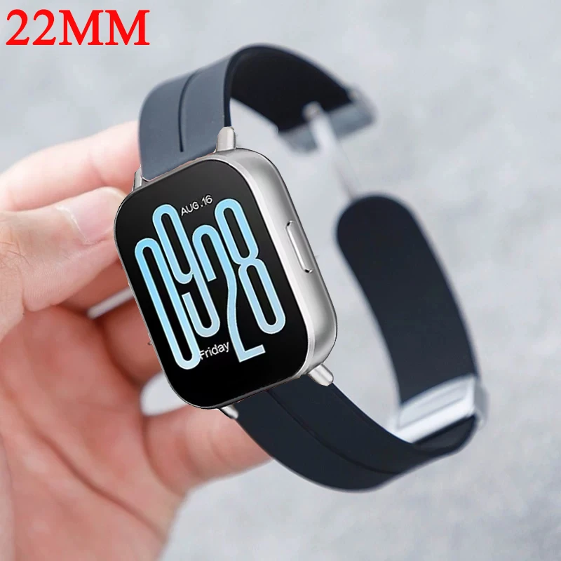 【セール中】22 ミリメートルシリコンバンド Xiaomi Redmi Watch 5 アクティブ/5 Lite 磁気ブレスレット Redmi Watch 3 アクティブ/3 Lite リストバンドコレア用