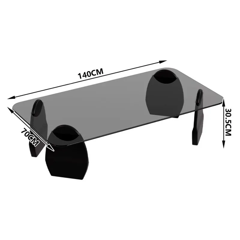 طاولة القهوة الزجاجية الحديثة الحد الأدنى الرجعية خمر التعشيش طاولة جانبية مساحة التخزين توفير أثاث غرفة المعيشة Mesas De Centro #2
