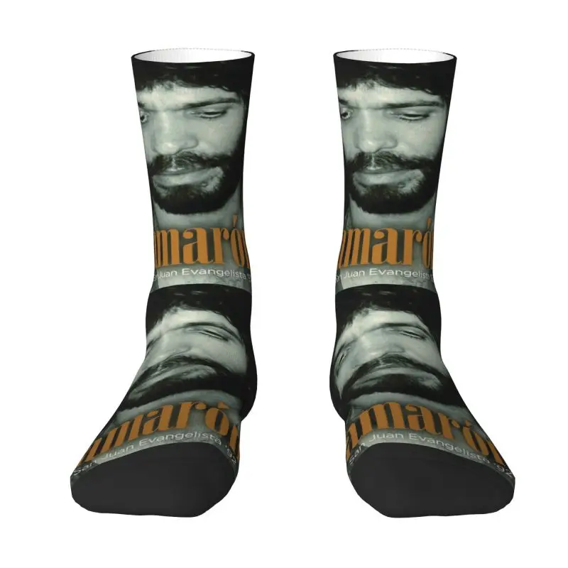 Fun Mens Island Shrimp Camaron De La Isla Dress Socks Unisex Comfortable Warm 3D Print Flamenco Singer Crew Socks