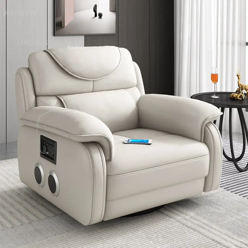 Italian Reclining Sofas Single First Class Capsule Sofa Living Room Retractable Sofa Multifunctional Massage Chair Gaming Chair