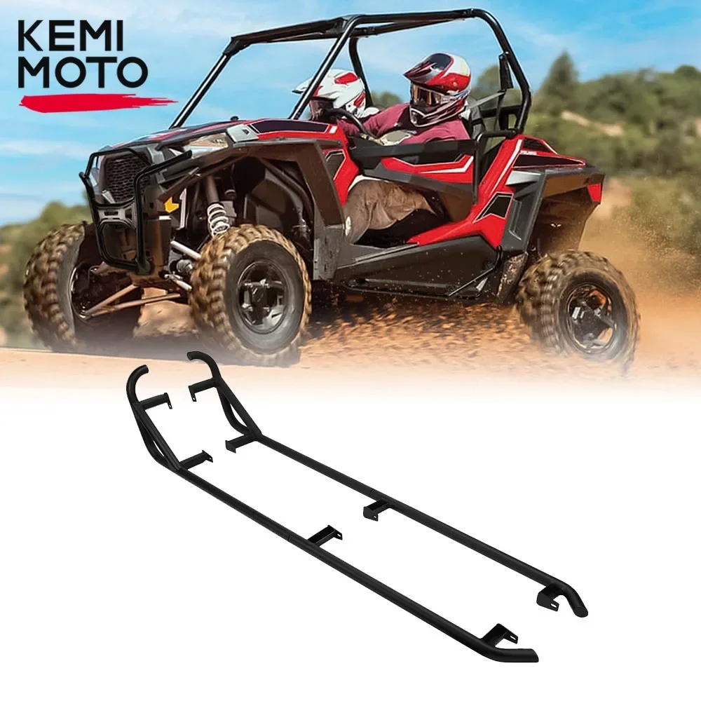 KEMIMOTO Steel Side Steps Nerf Bars Rock Sliders Compatible with Polaris RZR XP4 1000/4 Turbo 2014-2023 Nerf Bars Tree Kickers