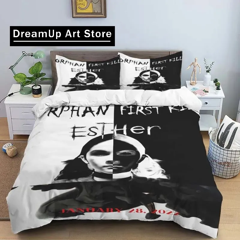 3D Print Horror Movie Film Orphan Bedding Set Boys Girls Twin Queen King Size Duvet Cover Pillowcase Bed boys Adult Bedroom