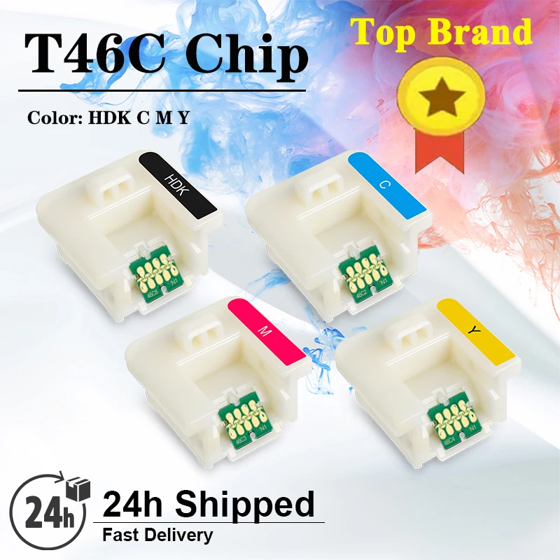 

T46C T46C2 T46C3 T46C4 T46C8 Ink Cartridge Chip Set for Epson SureColor F6370 F9470 F9470H SC-F6370 SC-F9470 Serial No. U1-U10