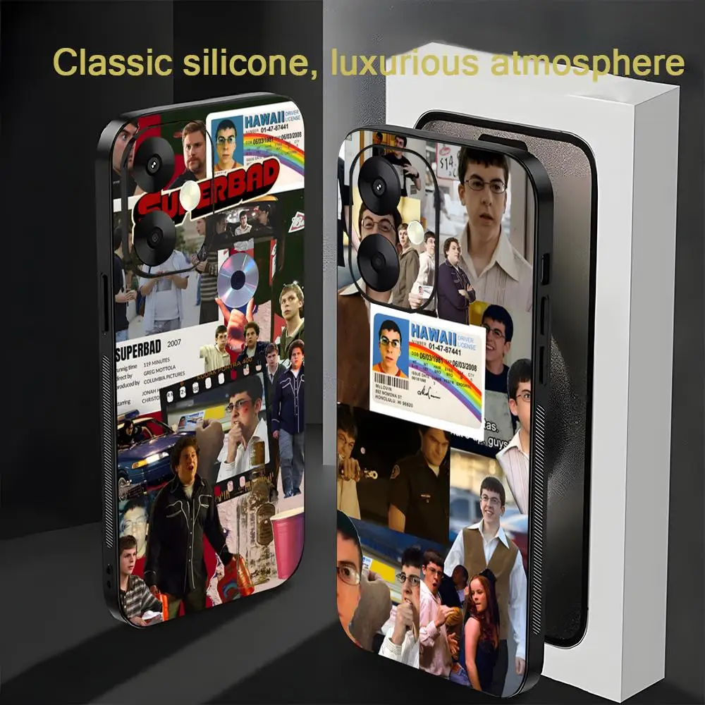 Funda de teléfono Superbad Movie Hot Mclovin para Xiaomi Redmi 14C 13C 12C Note14 13 12 11 10 Pro Plus S, funda de teléfono negra suave