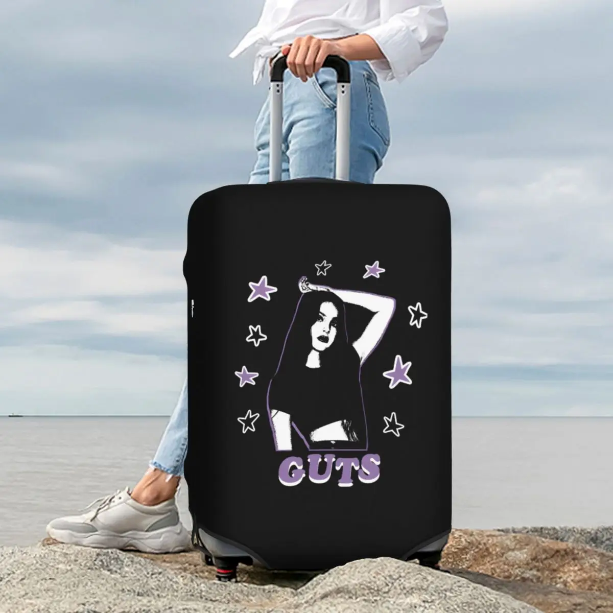

Olivia Guts World Tour Suitcase Cover Protection Elastic Trip Luggage Protector Covers for 18-32 Inch