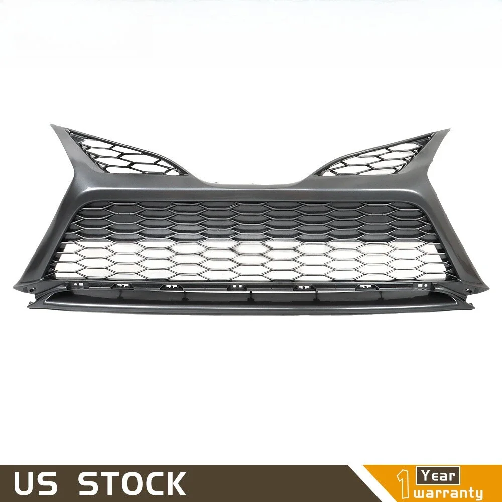 

For Toyota Camry SE XSE 2021-2022 Front Lower Grille Grill Gloss Gray NO Holes