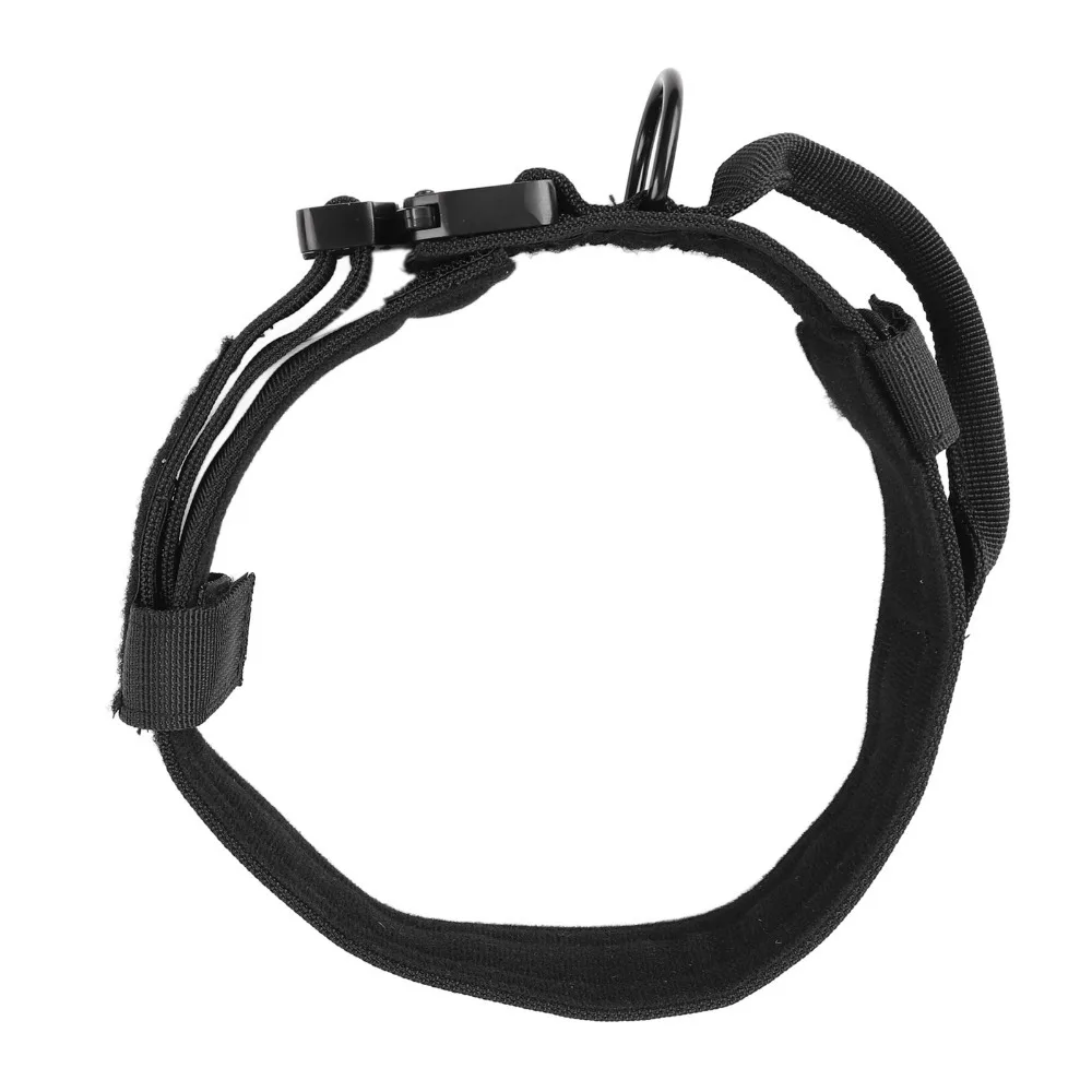 Thick Nylon Webbing Dog Strap Metal Quick Buckle Wide Adjustable Band Training Neck Band Neutral Solid Built-in Hand Grip