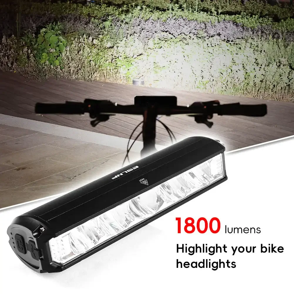 Lumières de vélo rechargeables à 3 LED, lampe de poche VTT, lampe de vélo en plein air, accessoires de vélo pour scooter électrique, 1800lm, 2000mAh