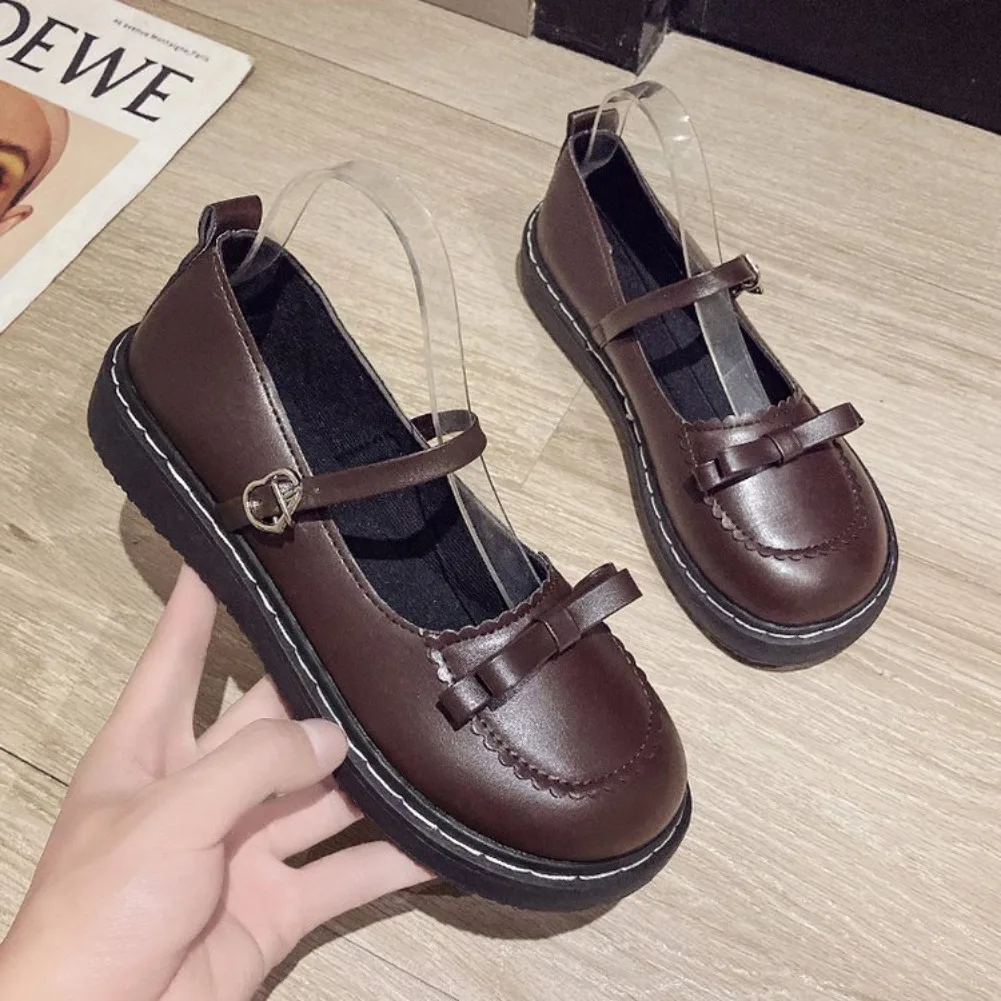 2026 Neue Frühlings-Lolita-Damen-Mary-Jane-Schuhe, schlichte, flache Schuhe mit runder Zehenpartie, Damen-Lederschuhe im schlichten Outdoor-College-Stil – Detail 19