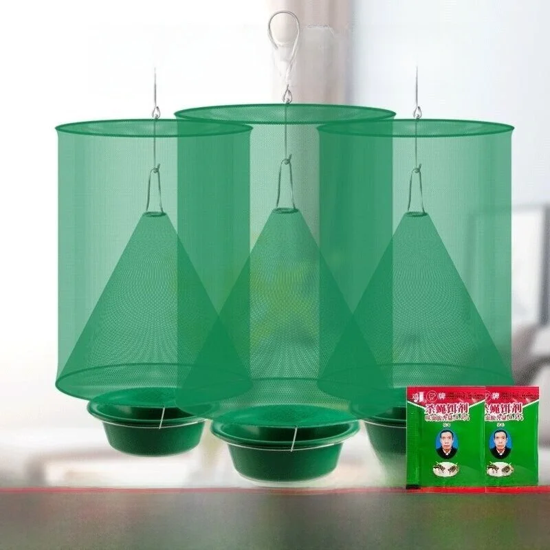 Dual-Use Fly Trap Cage Stand Hanging Indoor Outdoor Farm Pest Control Fly Paper Glue Stick Fly Killer Home Garden Supplies view 2