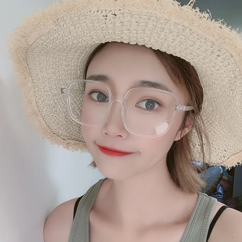 

Anti Blue Light Glasses Women Men Vintage Eyeglass Woman Frame Square Glasses Frame Oversized Big Size Eyeglasses