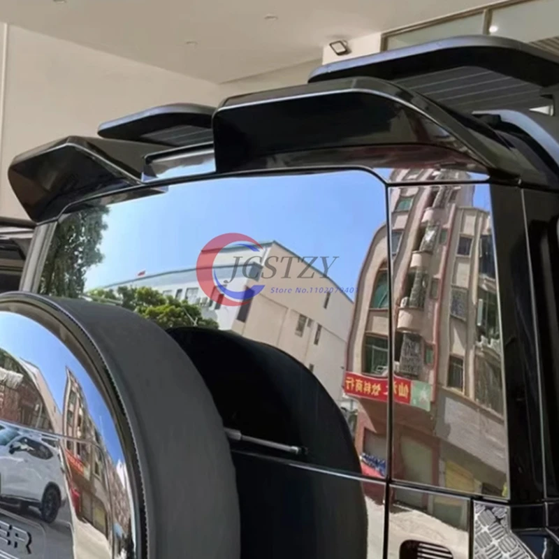 تصميم جديد لسيارة لاند روفر ديفندر 90/110 2020-2024 جودة عالية ABS جناح سقف السيارة سبويلر لامع أسود أو ألياف الكربون المظهر