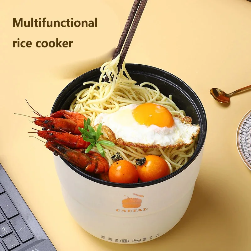 New 3 IN 1 Electric Cooker 450W 1.8L Smart Adjustable Rice Cooker Portable Travel Home Multi-function Frying Pan Hot Pot