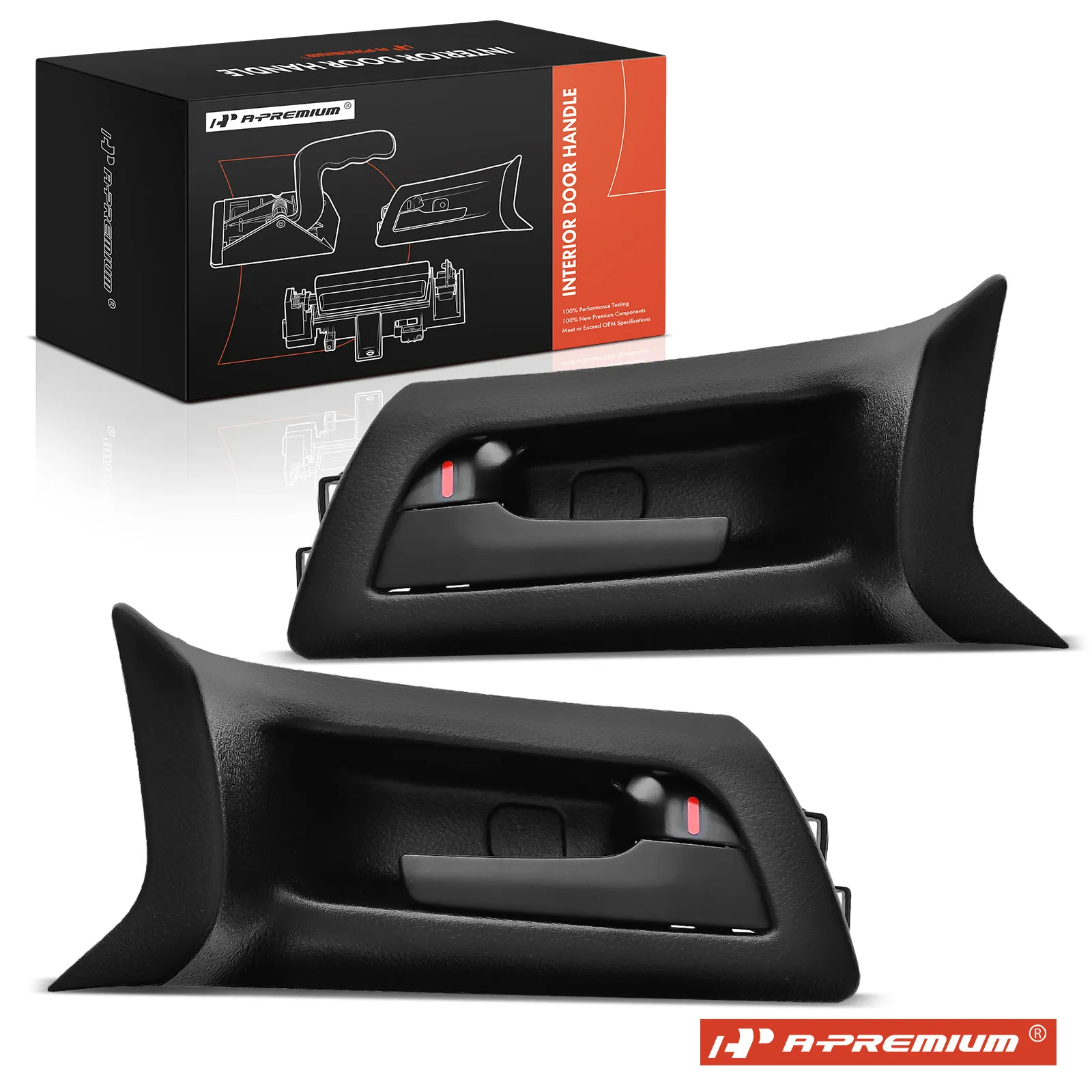 A-Premium 2Pcs Front Driver & Passenger Side Black Interior Door Handle for Pontiac G8 2008-2009