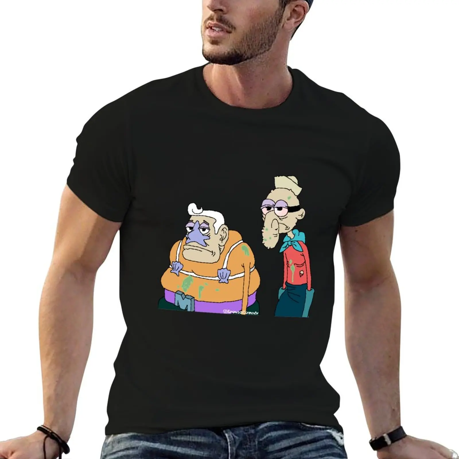 Mermaid Man and Barnacle Boy T-Shirt cute tops anime figures funny t shirts for men