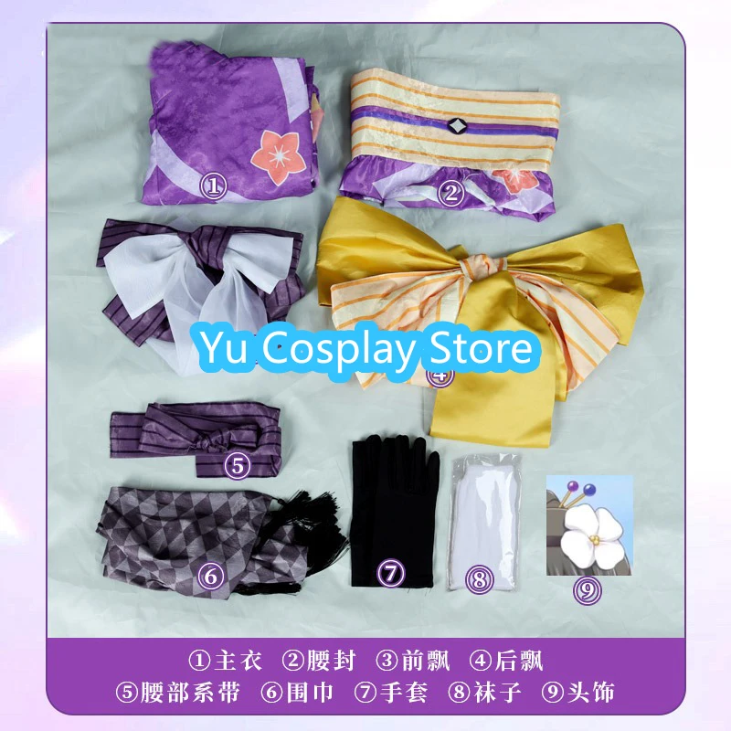 Akemi Homura Cosplay Costume Anime Puella Magi Madoka Magica Cosplay Kimono Dress Party Suit Halloween Uniforms Custom Made image 6