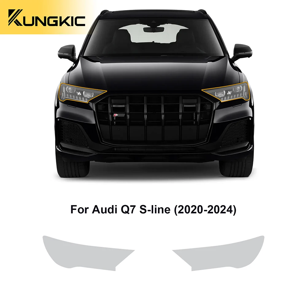 for Audi Q7 S Line 2020 2021 2022 2023 2024 Headlight Rearview Film Car Paint Protection Film Pre-cut TPU PPF Kit 8.5mil