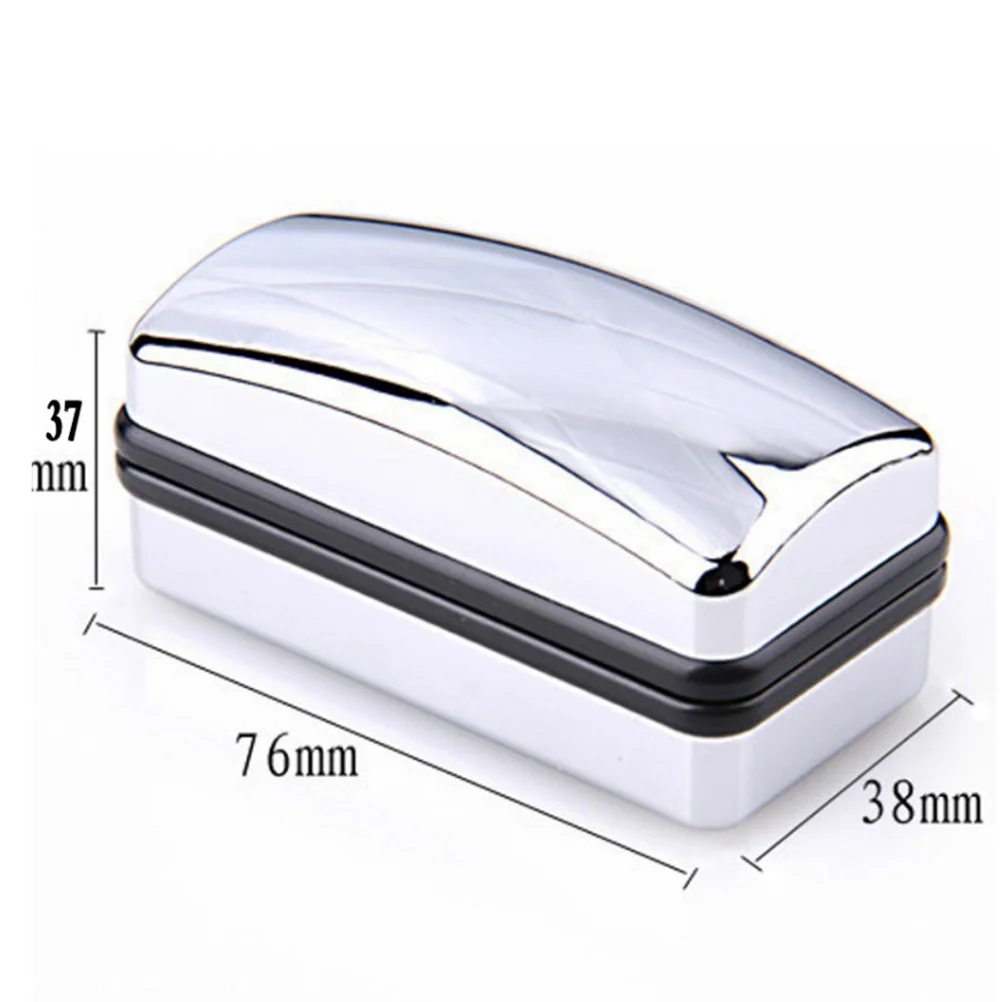 

Silver Cufflink Gift Box 3X1.4X1.4 Inch Black Cuboid Paper Plastic Case Lightweight Jewelry Packaging For Men Accessories