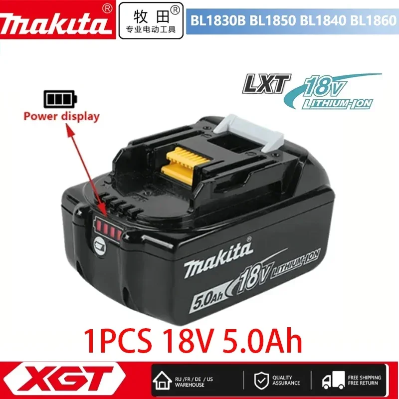 Batería recargable para herramienta eléctrica Makita, 100%  LED reemplazable de iones de litio, 6,0 Ah, 18V, BL1860B