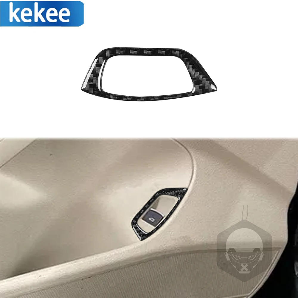 For VOLKSWAGEN Passat NMS B7 2012-2019 Real Carbon Fiber Tail Box Switch Button Decoration Cover Trim Sticker Car Accessories