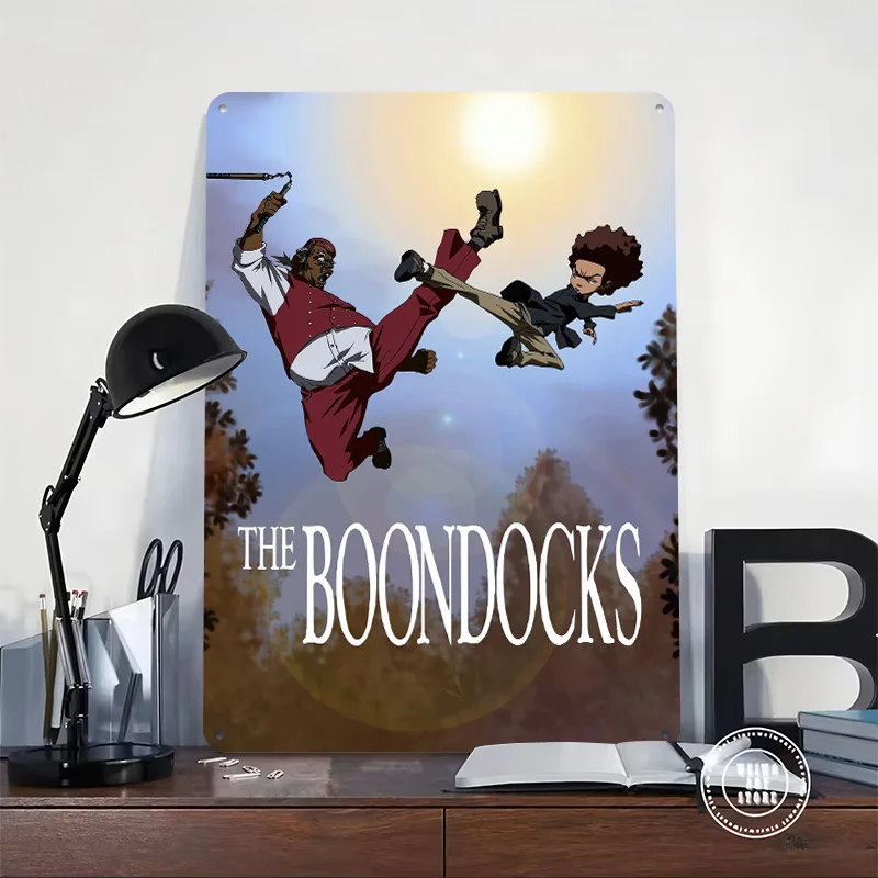 The Boondocks Tv Show Printing Poster Customized Retro Wall Art Vintage Metal Signs for Mancave Home Decorations Custom Plate