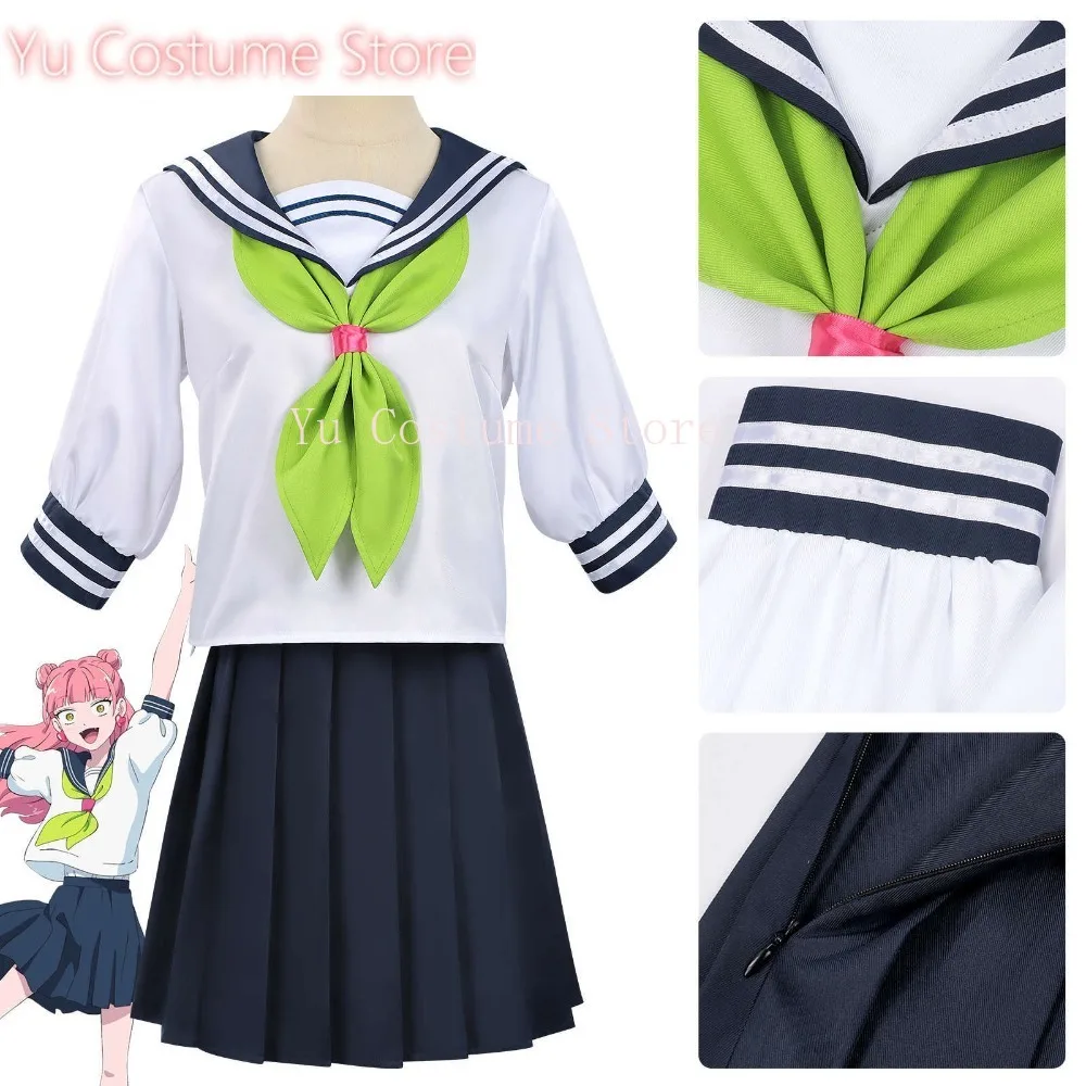 

Anime Suzuki Miyou Cosplay Female Costume Anime Japanese High School Uniform Dress Set