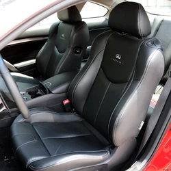 For Infiniti G37S 2008 2009 Coupe for 2 Front Seat 360 Degree Full Coveraged Custom Faux Leather Car Seat Covers Set Accessories