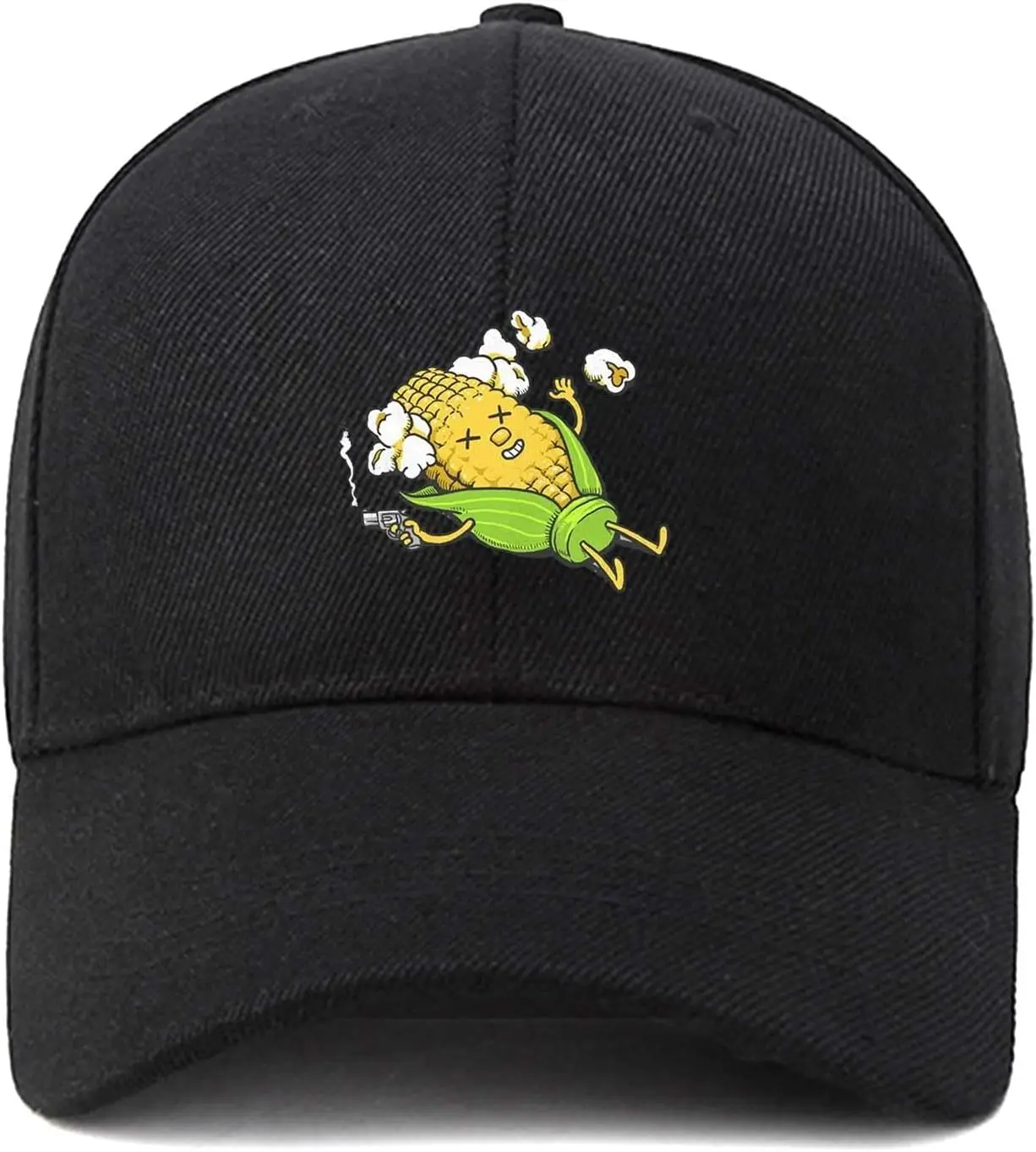 

Попкорн, кукурузный пистолет, забавная бейсболка с рисунком, повседневная неструктурированная хлопковая шапка для взрослых