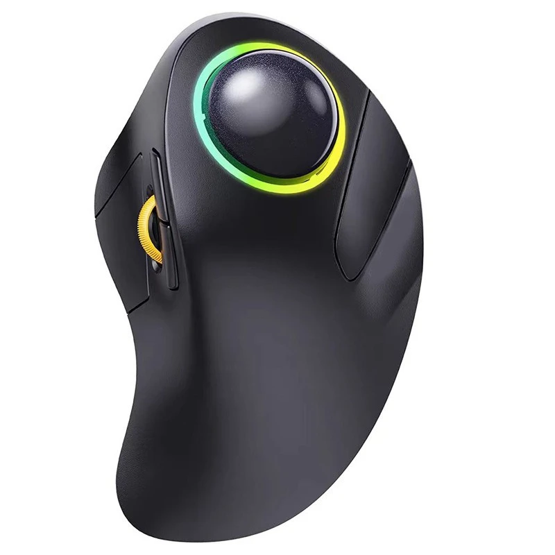 

2.4G wireless Bluetooth dual-mode trackball mouse, rechargeable luminous mouse, office drawing