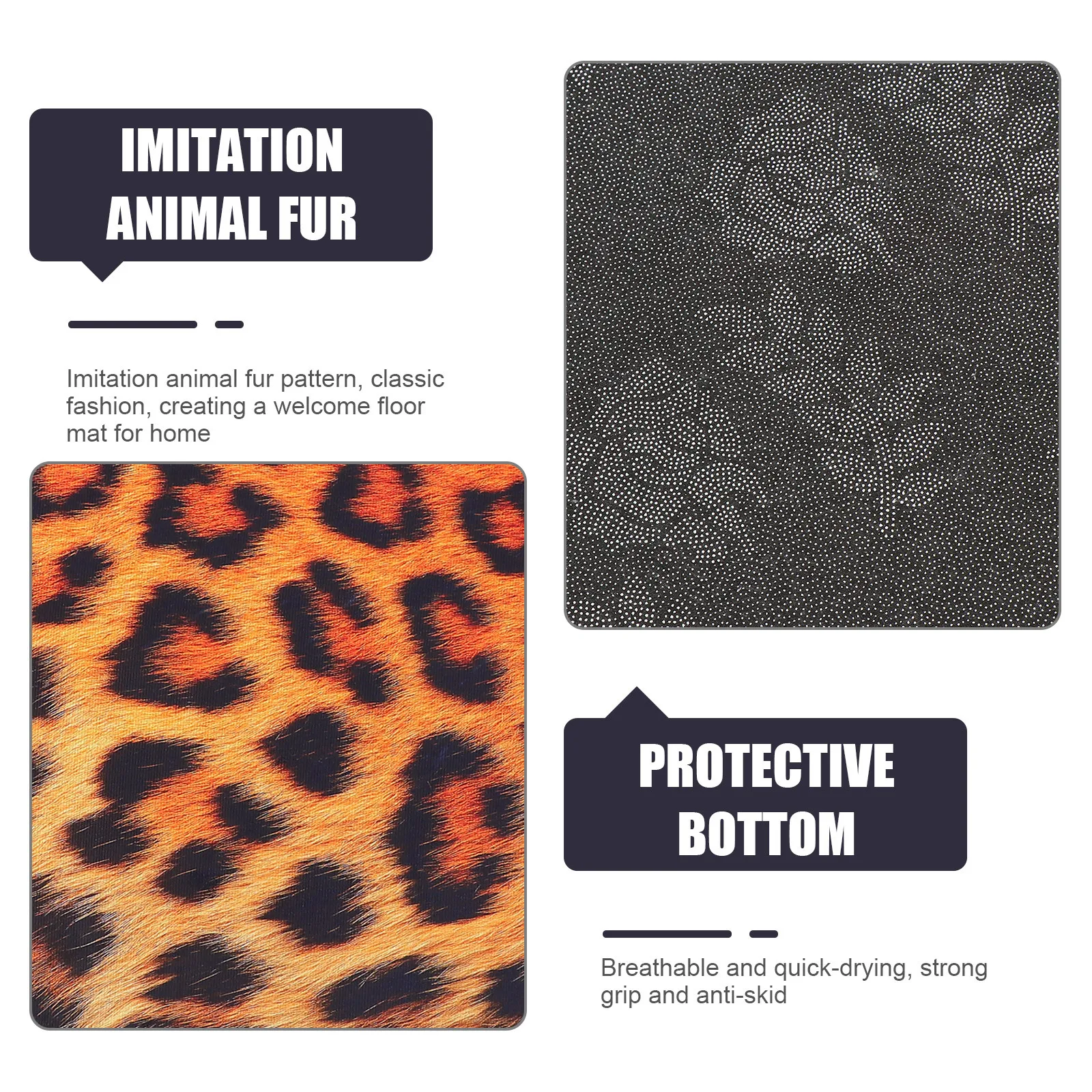 

1pc Anti-Slip Floor Mat Animals Pattern Water Absorbent For Bathroom Kitchen Bedroom Door Entry Cushion Home Decor Floor