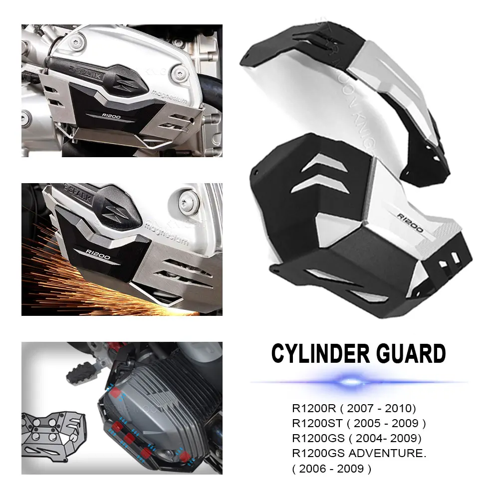 

R1200GS 2004 - 2009 Motorcycle Cylinder Head Guard Engine Guard For BMW R1200R R1200ST R1200GS Adventure Protector Cover