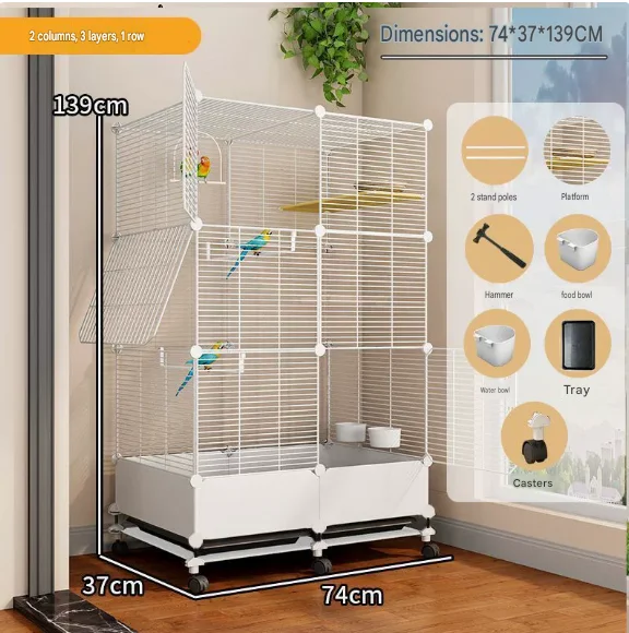 Viveiro Chale Medio Bird Ring Neck Cockatiel Parrot Rin
