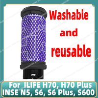 Filter Compatible For ( ILIFE H70, H70 Plus, INSE N5, S6, S6 Plus, S600 ) Vacuum Cleaner Parts Replacement Accessories