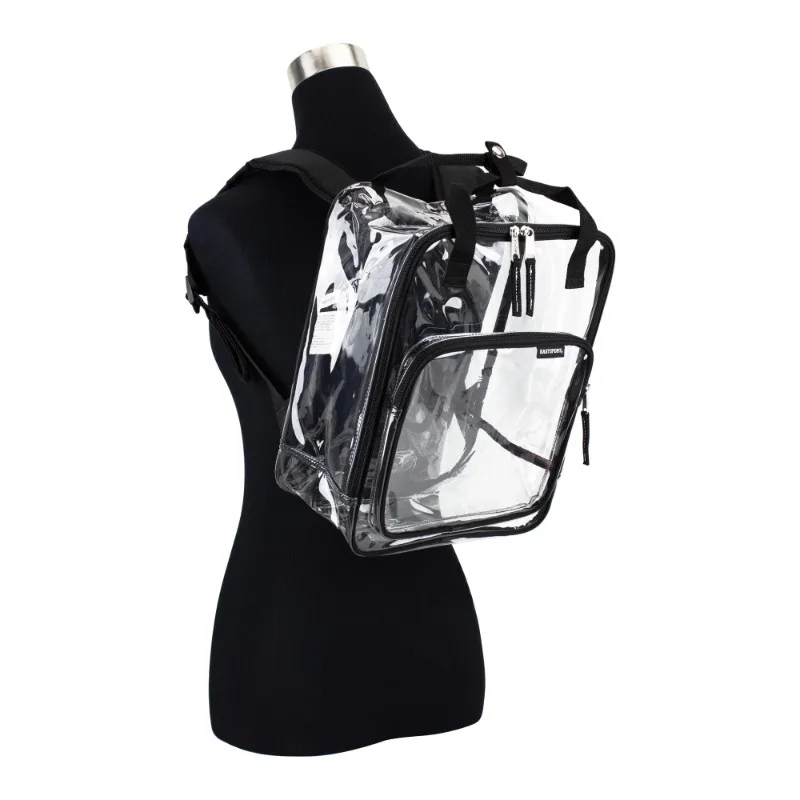 Zaino trasparente con doppia maniglia, nero