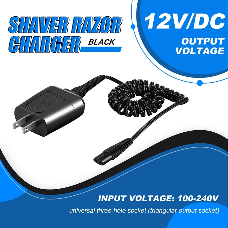 Power Cord For Braun Shaver Series 7 3 5 S3 Charger For Braun Electric Razor 190/199 Replacement 12V Adapter US Plug