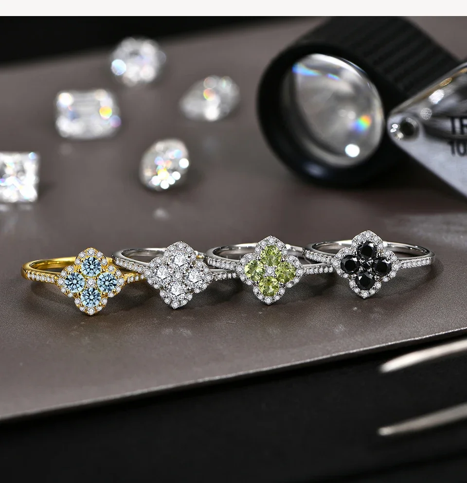 Classic D‑Color VVS1 Moissanite Engagement Wedding Ring GRA Certified Pass Diamond Tester S925 Sterling Silver Luxury Exquisite Fine Jewelry Anniversary Party Daily Gift For Women