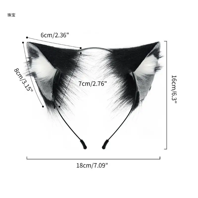X5QE-Diadema con forma orejas gato para adultos y adolescentes, diadema con forma orejas gato, aro felpa,
