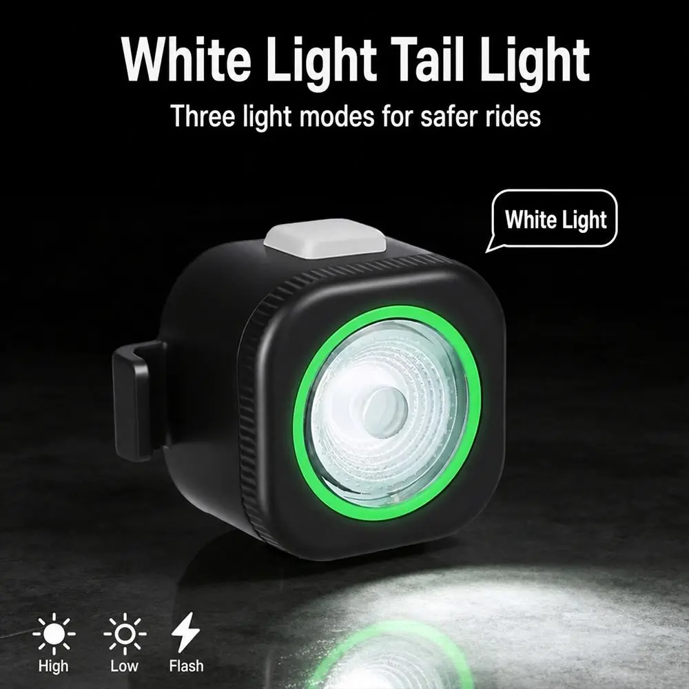 Red/White/Colorful Bicycle Tail Light Mini Waterproof Mountain Bike Light Easy Install Type C Charging Cycling Accessories Bike