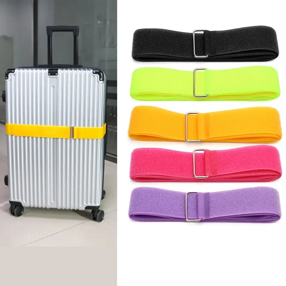 Adjustable Nylon Travel Luggage Elastic Band Luggage Cross Packing Belt Baggage Suitcase Protective Straps Travel Accessories