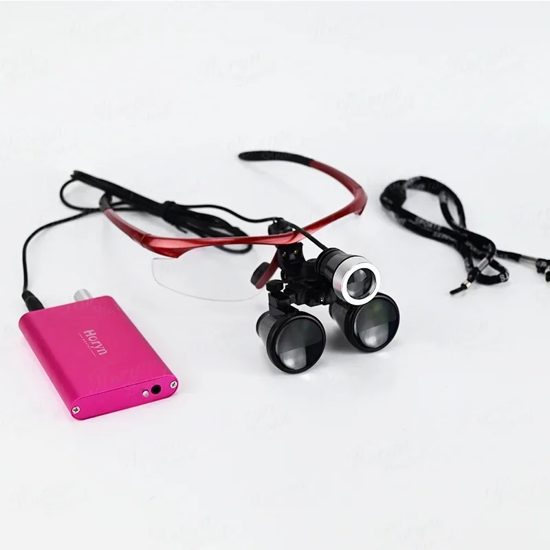 

Portable Clip On LED Headlight cam era Dental Surgical Loupes