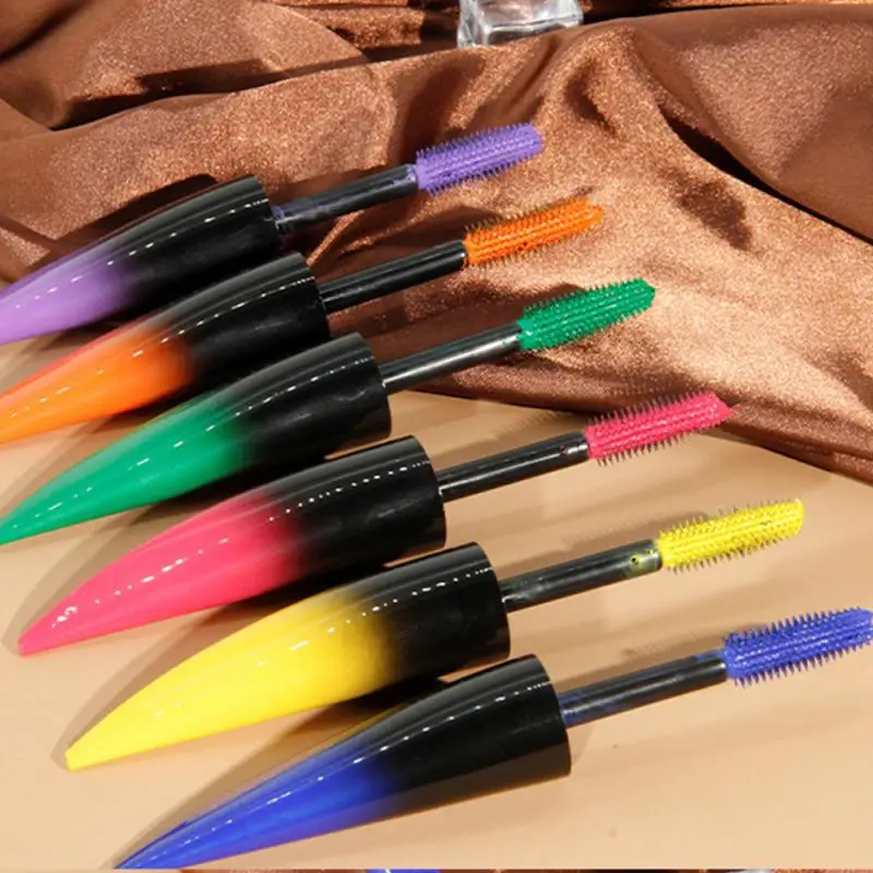 1 ~ 4 pezzi Mascara impermeabile 6 colori Mascara senza sbavature occhi trucco Mascara colorato ciglia arricciate lunghe naturali