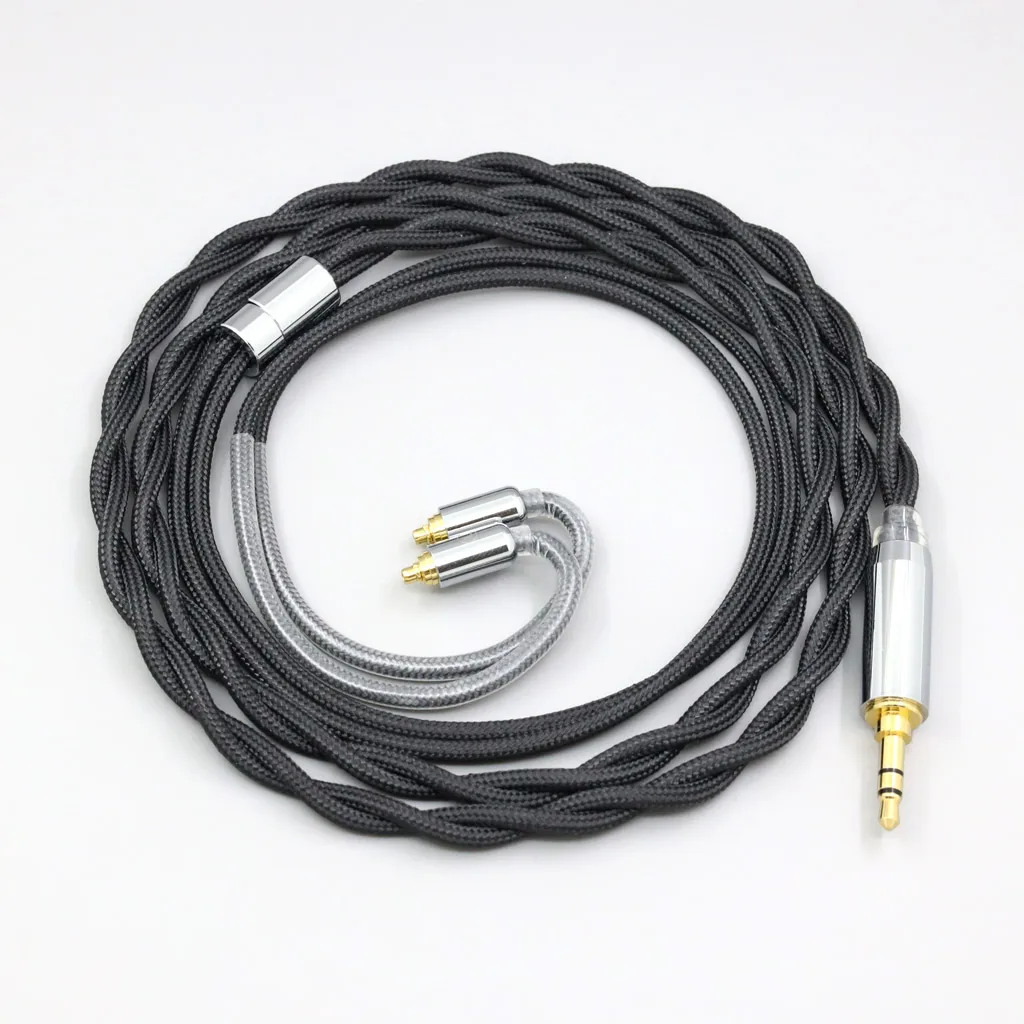 LN008299 Nylon 99% Pure Silver Palladium Graphene Gold Shield Cable For AKG N5005 N30 N40 MMCX