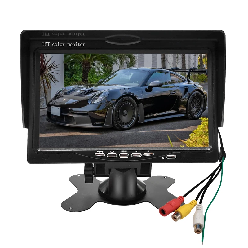 

7-дюймовый монитор Tech с углом обзора L170/R170/U45/D45/Full View, кронштейн-бабочка, CVBS-камера заднего вида, помощь при парковке