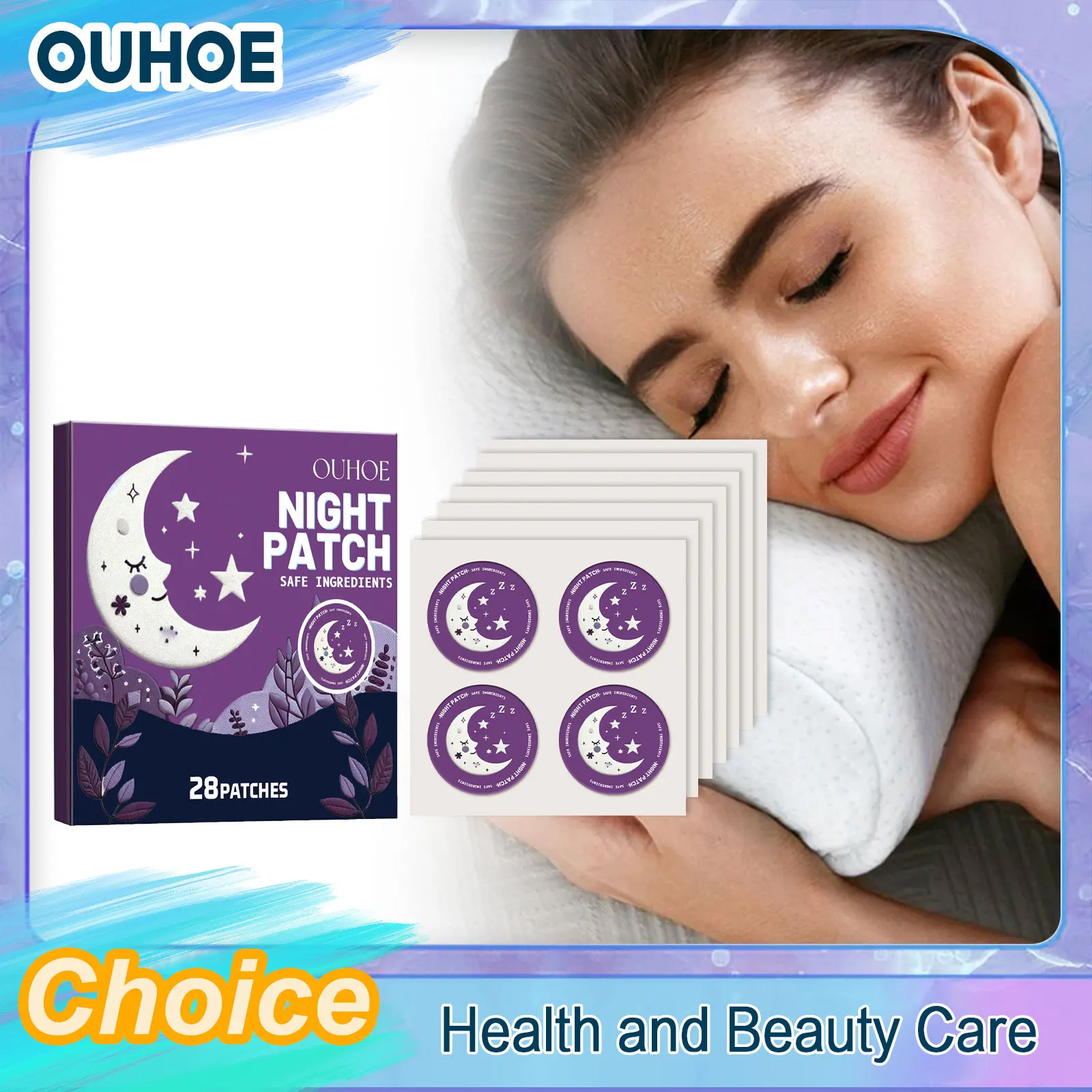 Sleep Patches Insomnia Treatment Aid Improve Decompression Relieve Anxiety Headache Neurasthenia Body Relaxing Soothing Plasters