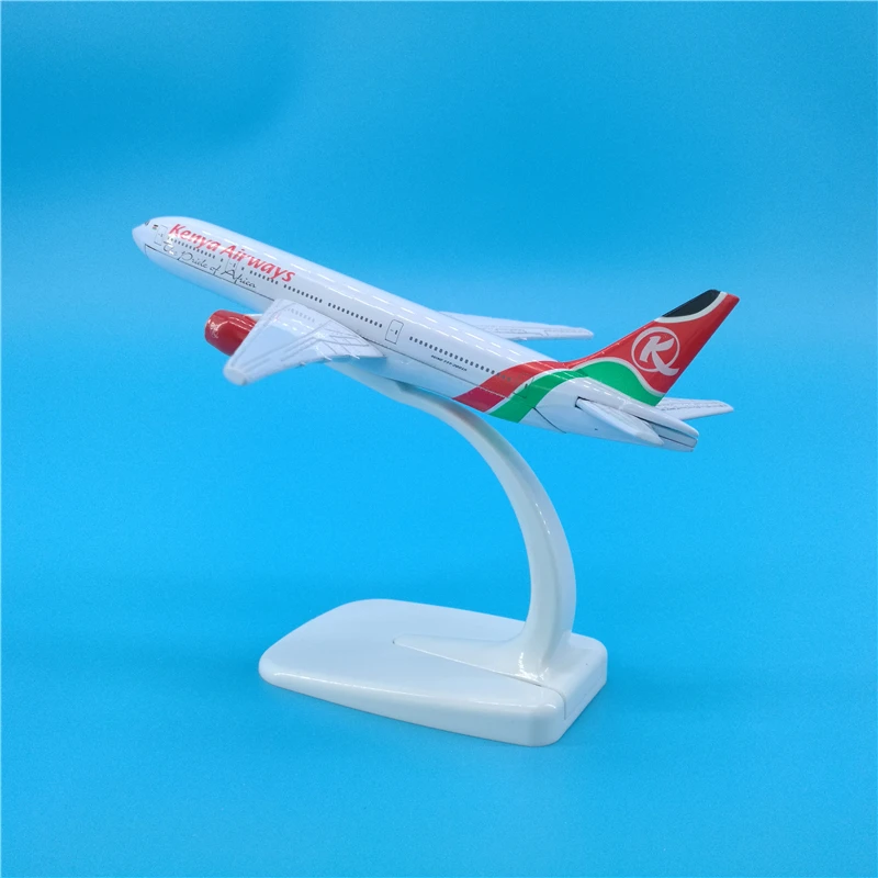 Size1:400  plane model B777 Kenya route aircraft B777 Metal simulation airplane model for kid toys Christmas gift