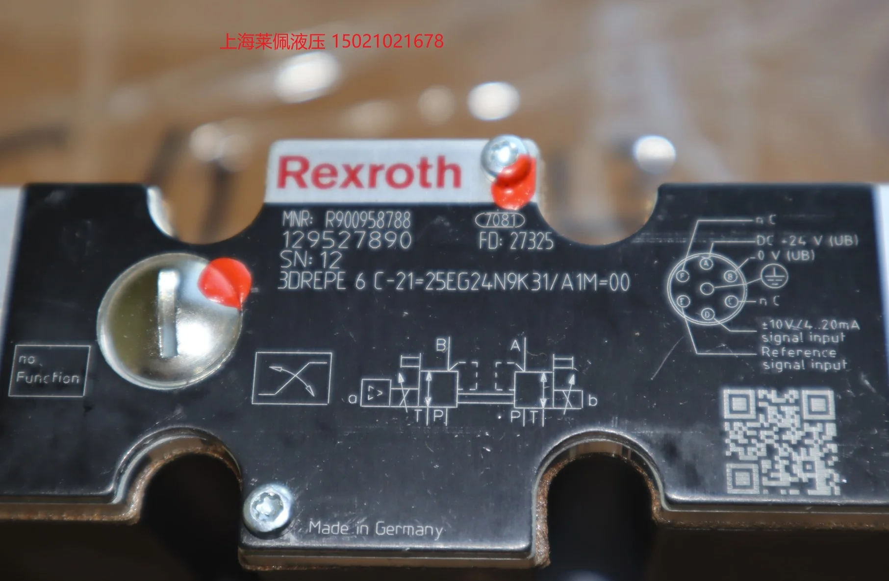 

Rexroth REXROTH Valve R900958788 3DREPE6C-21=25EG24N9K31/A1M = 00