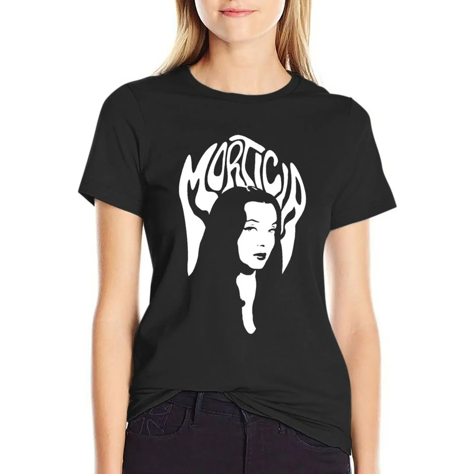 

Morticia Addams Essential T-Shirt graphics kawaii clothes Blouse Short sleeve tee oversized t shirts for Women