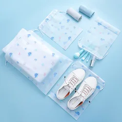 Bolsa de playa con cierre de cremallera con estampado de dibujos animados, bolsa de almacenamiento para natación de PVC, ropa deportiva de viaje, ropa interior, zapatos, organizador impermeable para cosméticos