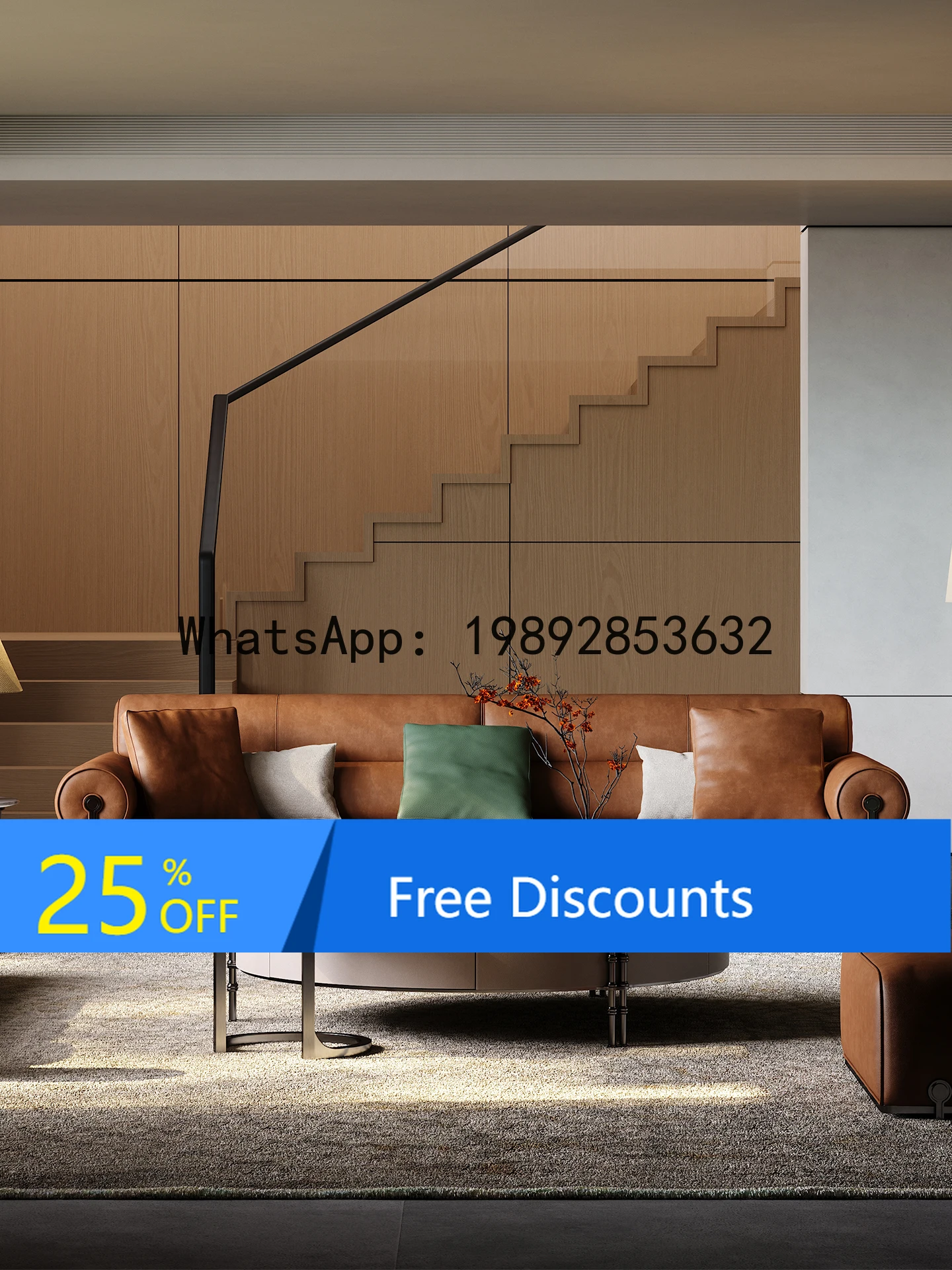 YFY Sofa Living Room Light Luxury High-End Full House Matching Full Genuine Leather Straight-Row Home Modular Sofa