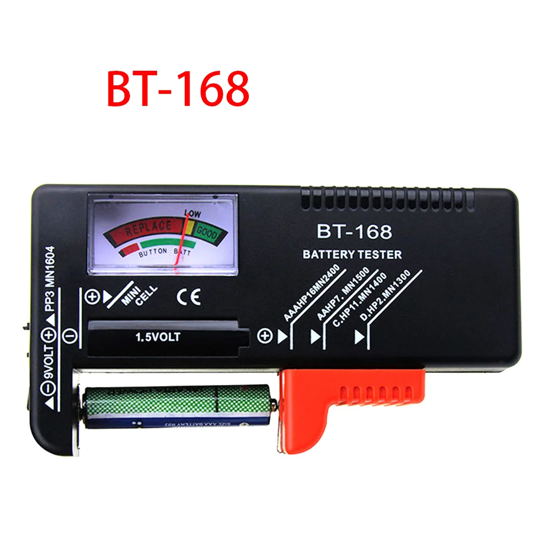 BT-168 Battery Power Tester Voltage Tester Digital Display High Precision AA AAA Rechargeable Battery Tester